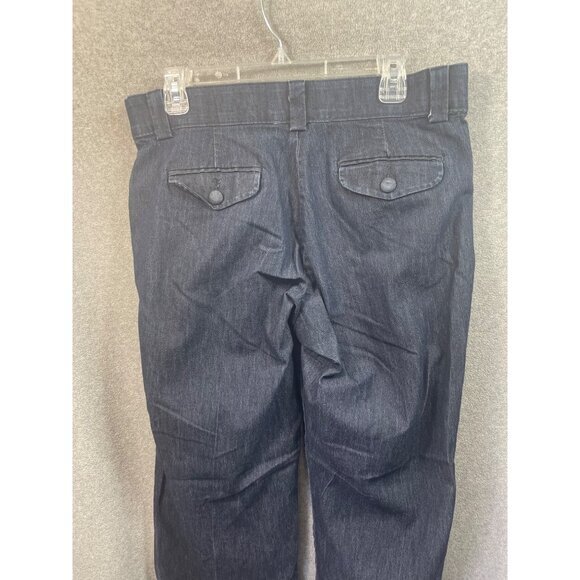 Waistband Denim Wide Leg Cropped Jeans Dark‎ Wash Womens 14 Short - Picture 8 of 15